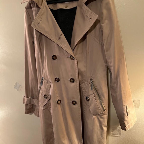 Michael Kors Beigh Trench Coat W/ Detachable Lining & Hood Mid-Length--Size S - Picture 8 of 9